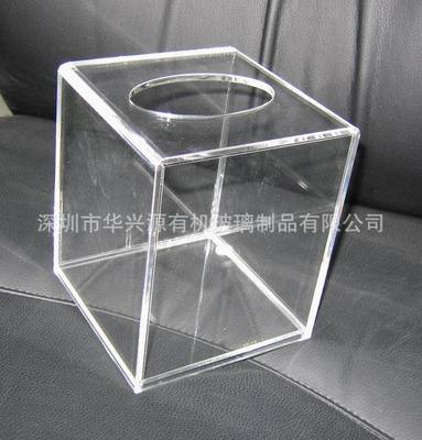 【供应透明亚克力纸巾盒 透明有机玻璃纸巾盒】价格,厂家,图片,亚克力/有机玻璃及制品,深圳市华兴源有机玻璃制品-